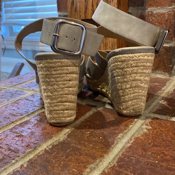 Charming Charlie’s Cross-Strap Wedge Platform Shoes - Picture 3 of 5